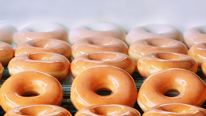 Freshly Baked Krispy Kreme Donuts